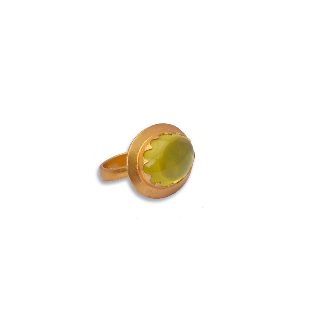 925 silver lemon topaz ring