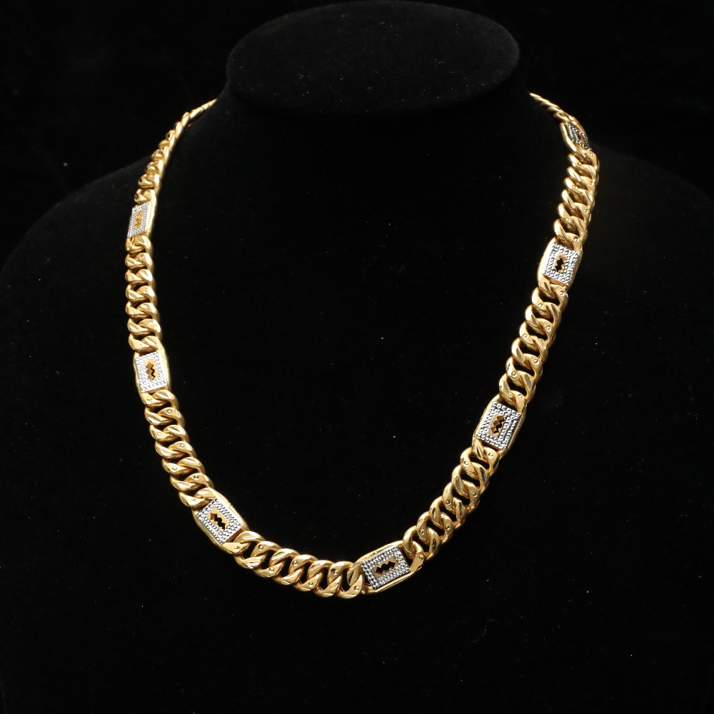 916 Gold Fancy Hollow Chains ML-C003
