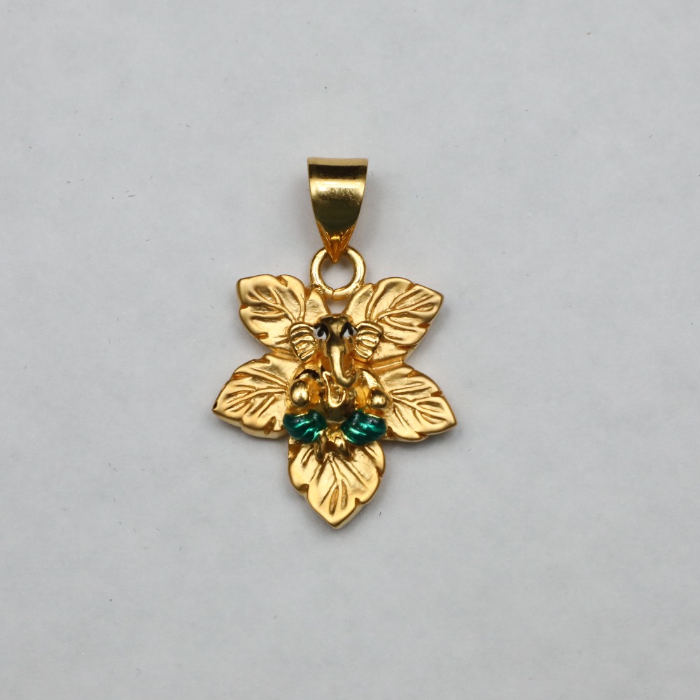 916 Gold Ganesha pendant ML-P005