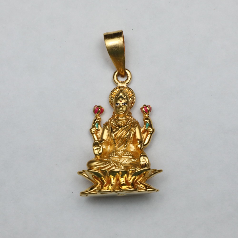 916 Gold Laxmi Pendant ML-P004