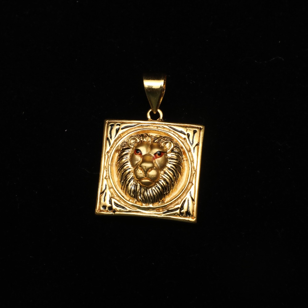 916 Gold Lion Design Pendant ML-P003