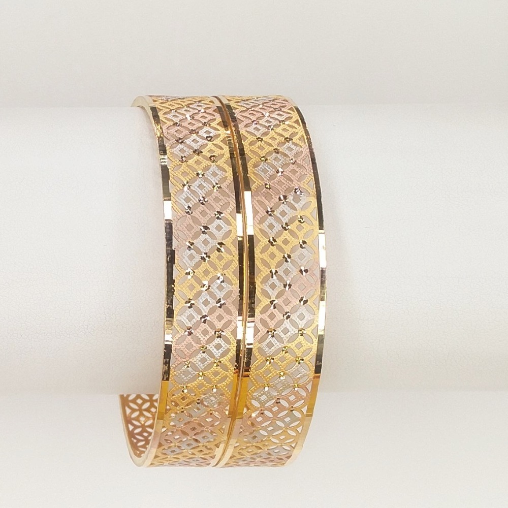916 Gold Hallmark Machine Cut Bangles