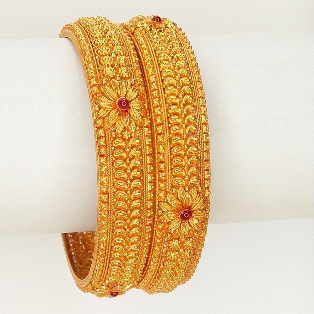 916 gold Hallmark rhodium bangle