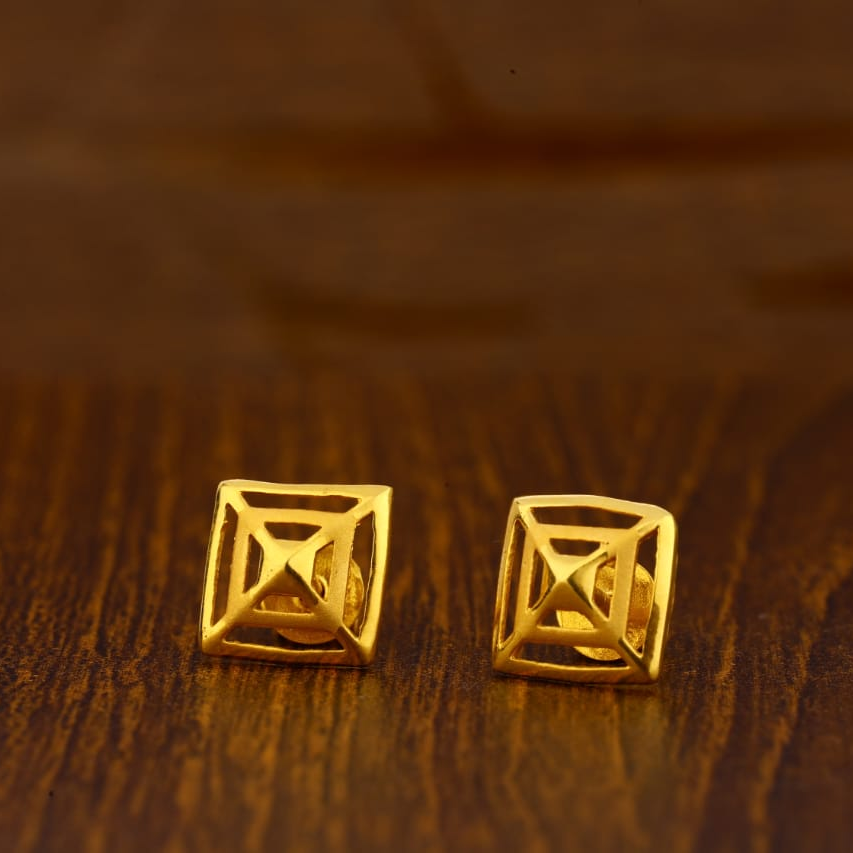 22CT Gold Hallmark Stylish Ladies Tops Earrings LTE104