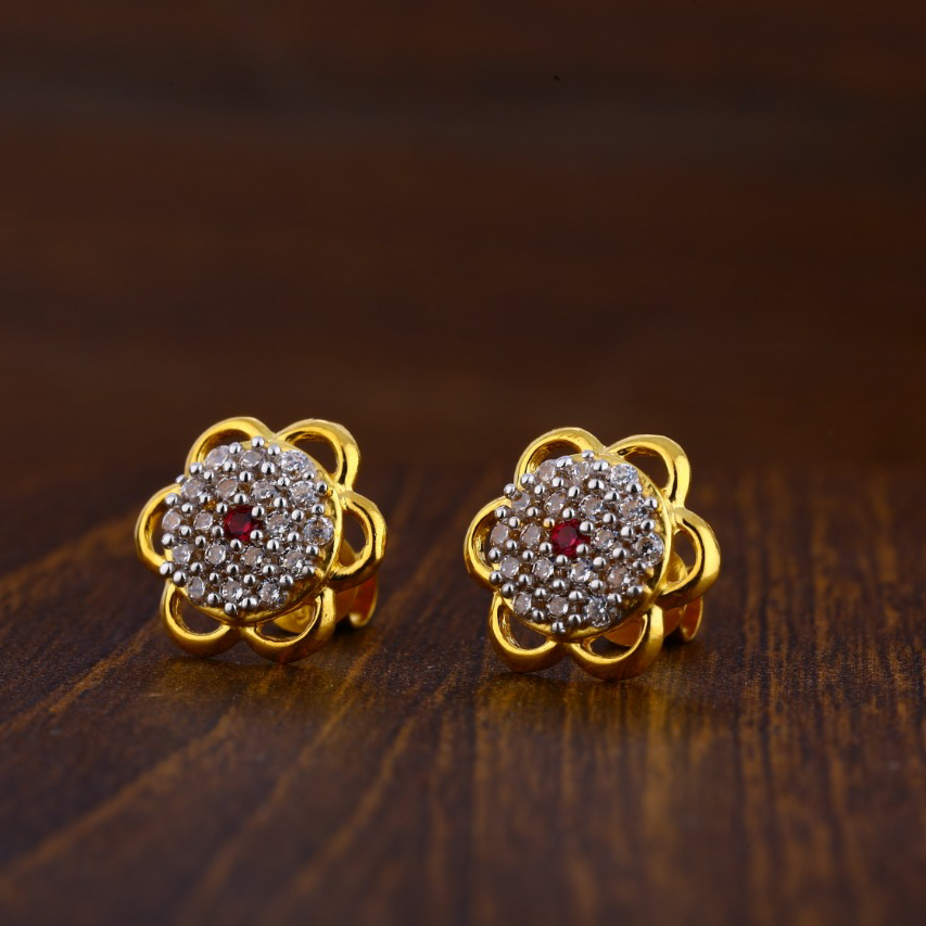 916 Gold Ladies Tops Earrings LTE196