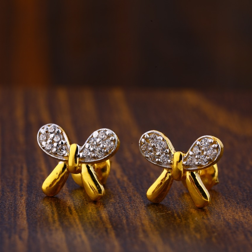 22KT Gold CZ Ladies Tops Earrings LTE109