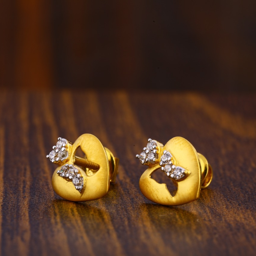 22KT Gold Hallmark Delicate Ladies Tops Earrings LTE107