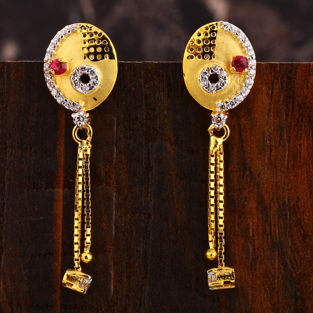 22KT Gold CZ  Gorgeous Ladies  Earring LFE560