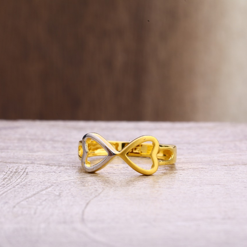 22CT Gold CZ Hallmark Classic Ladies Plain Ring LPR355