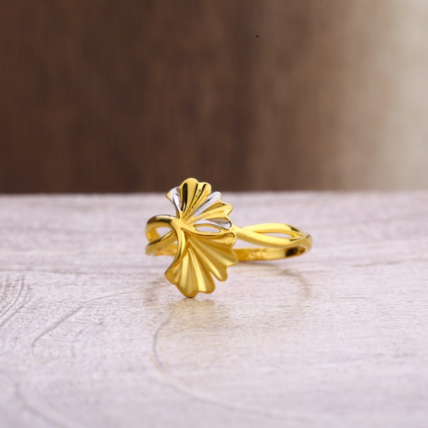 22CT Gold CZ Hallmark Ladies Plain Ring LPR354