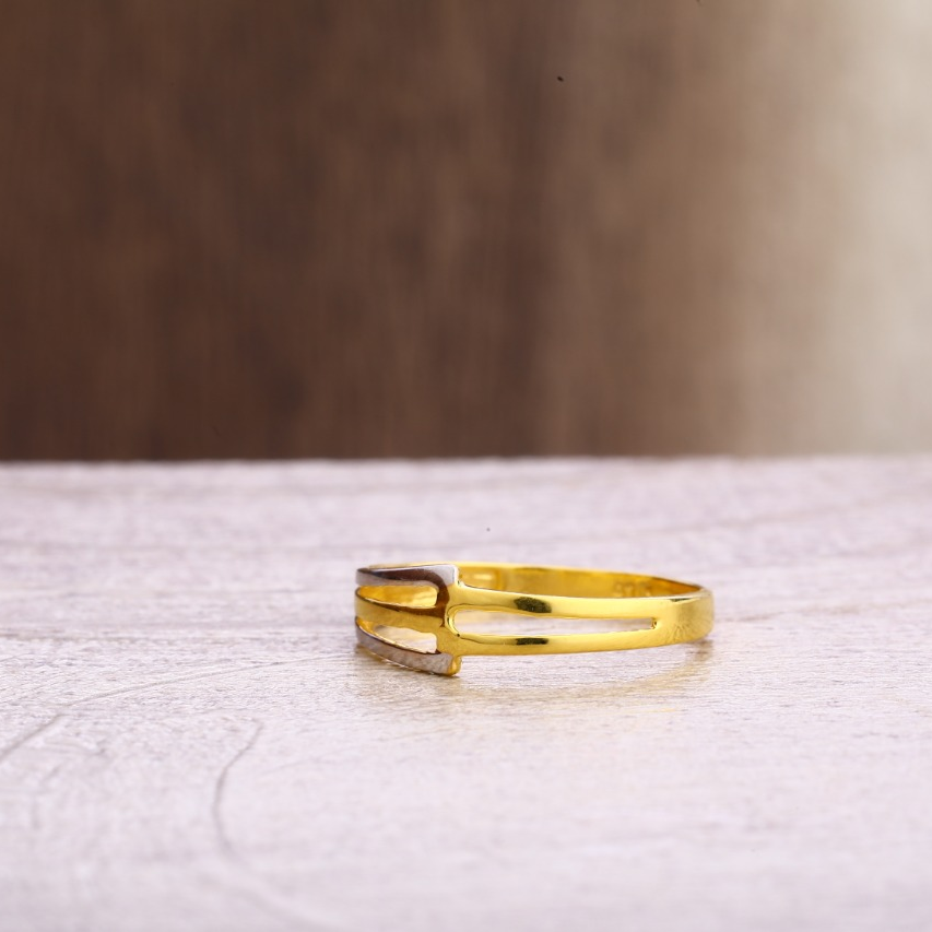 22CT Gold CZClassic Ladies Plain Ring LPR349