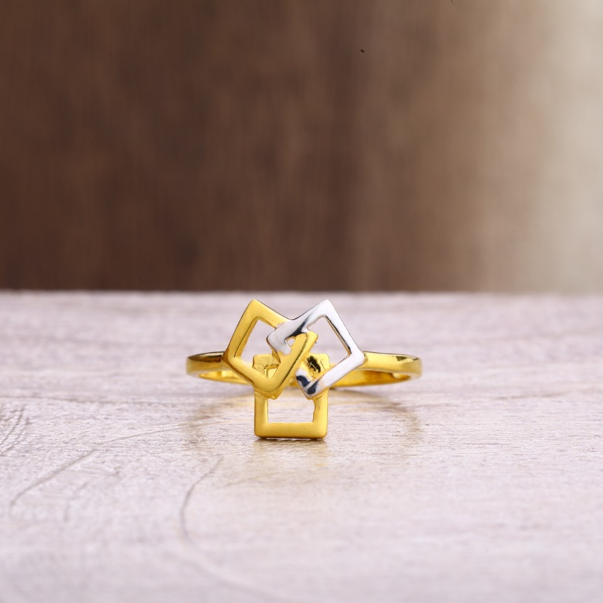 22ct gold hallmark delicate ladies plain ring lpr342