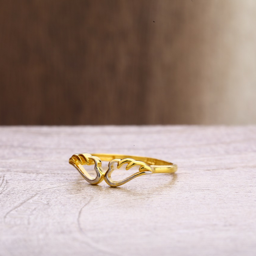 22ct gold stylish ladies plain ring lpr338