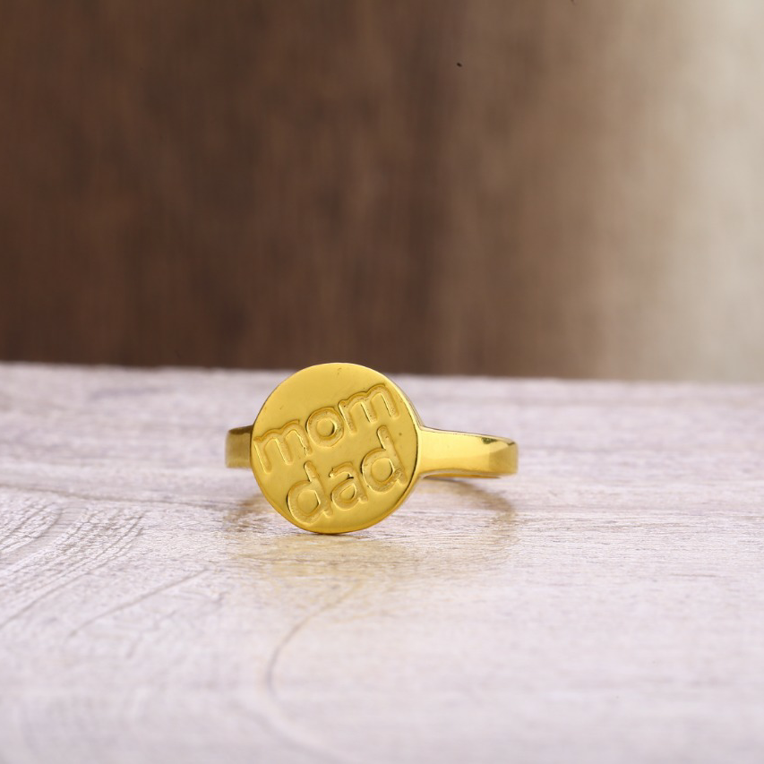 22ct gold designer ladies plain ring lpr333