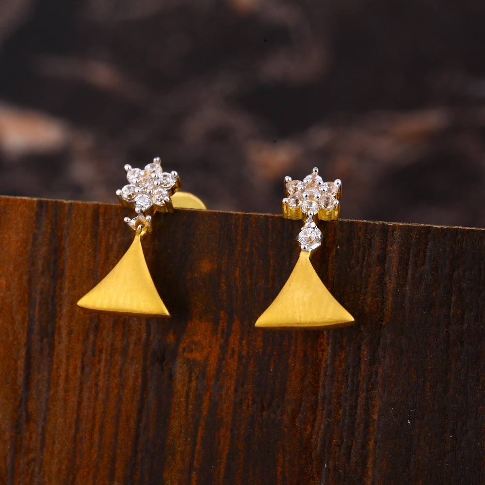 22KT  Gold CZ Women's exclusive Hallmark Earring LFE506