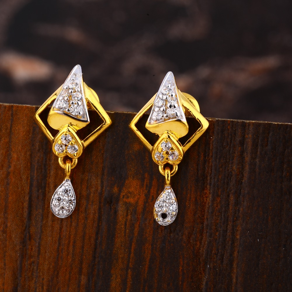 22KT  Gold CZ Gorgeous Ladies Earring LFE502