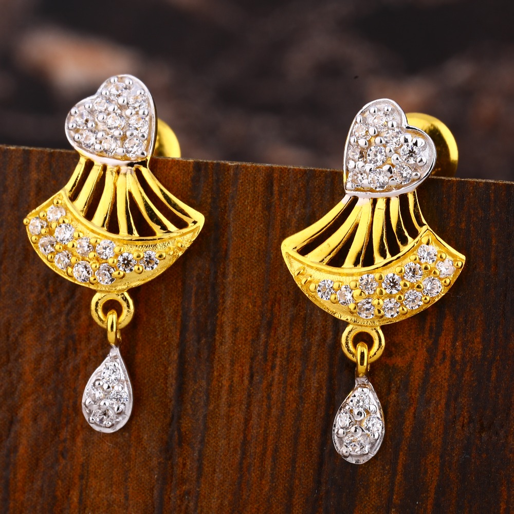 22KT  Gold CZ Exclusive Ladies Earring LFE500