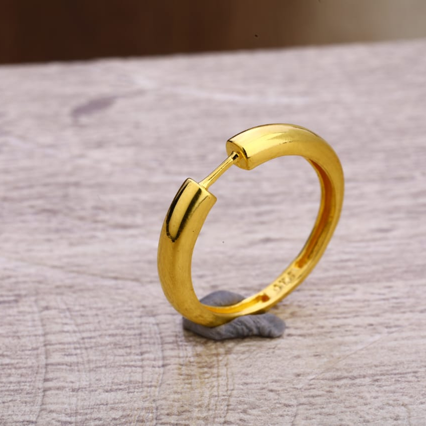 22KT Gold Hallmark Stylish Ladies Plain Ring LPR328