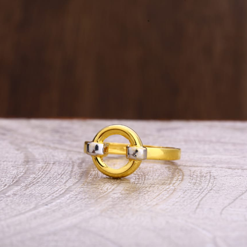 916 Gold CZ Stylish Ladies Plain Ring LPR293