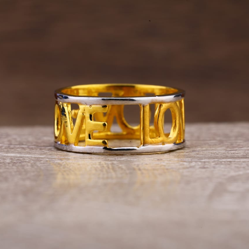 916 Gold Delicate Ladies Plain Ring LPR497