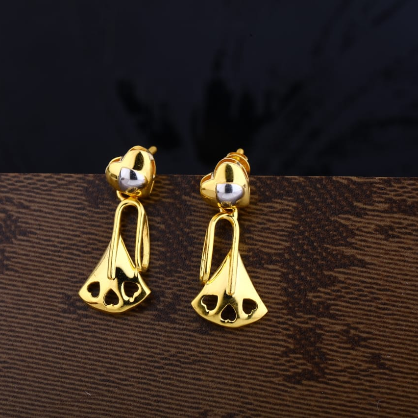 22KT Gold Exclusive Ladies Plain Earring LPE266