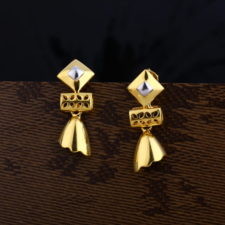 22KT Gold Ladies Plain Earring LPE263