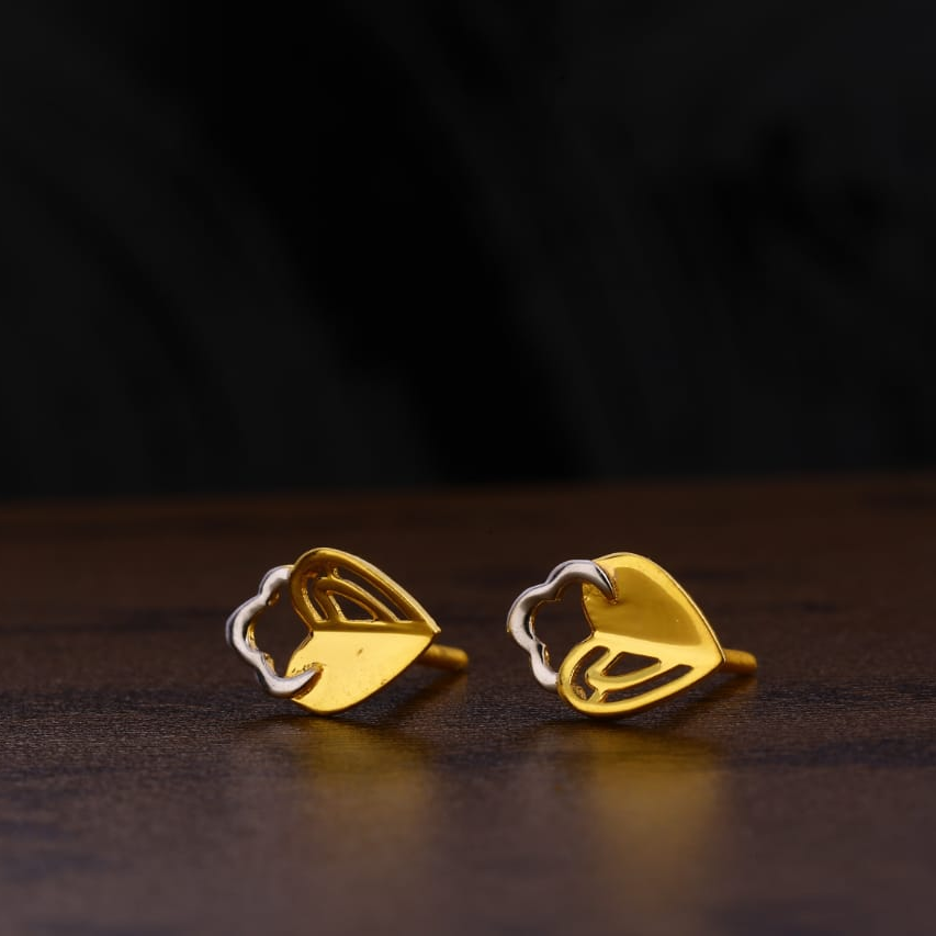 916 Gold Hallmark Exclusive Ladies Plain Earring LPE236