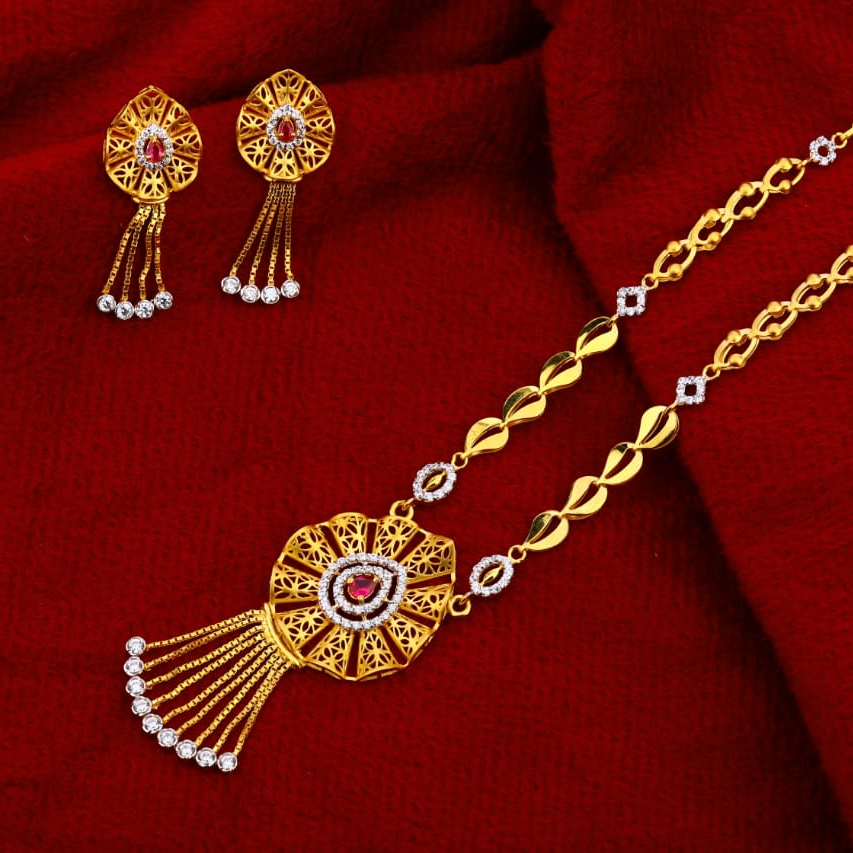 916 Gold Hallmark Ladies Chain Necklace set CN252