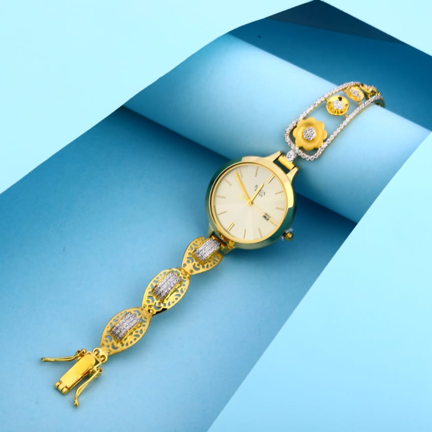 750 Rose Gold Fancy Ladies Watch LW15