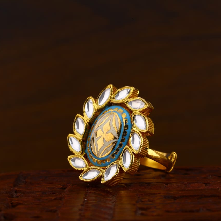 916 Gold CZ Antique Designer Ladies Ring LAR135