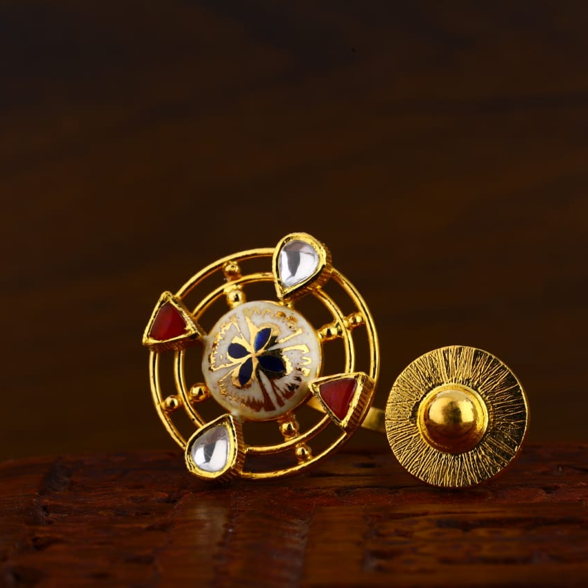 916 Gold CZ Antique Classic Ladies Ring LAR136