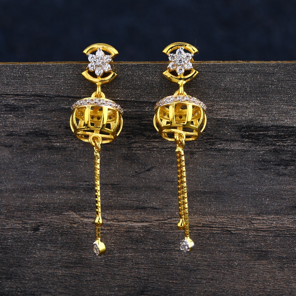 916 Gold Hallmark Women's Delicate Jhummar Earring LJE350