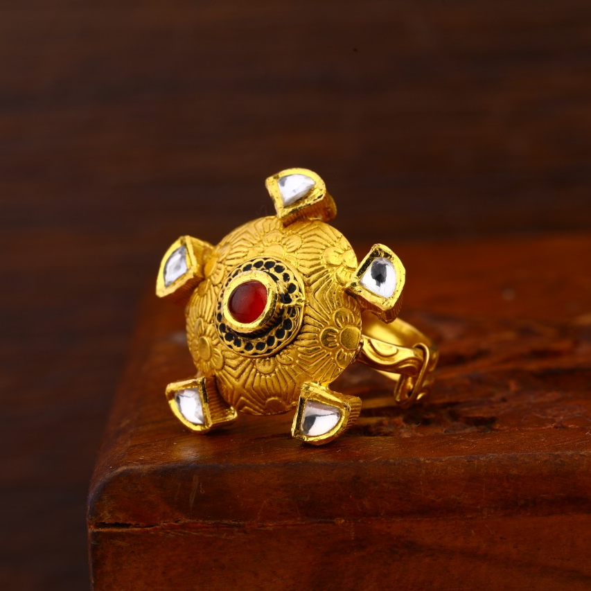 916 Gold Hallmark Antique Designer Ladies Ring LAR150