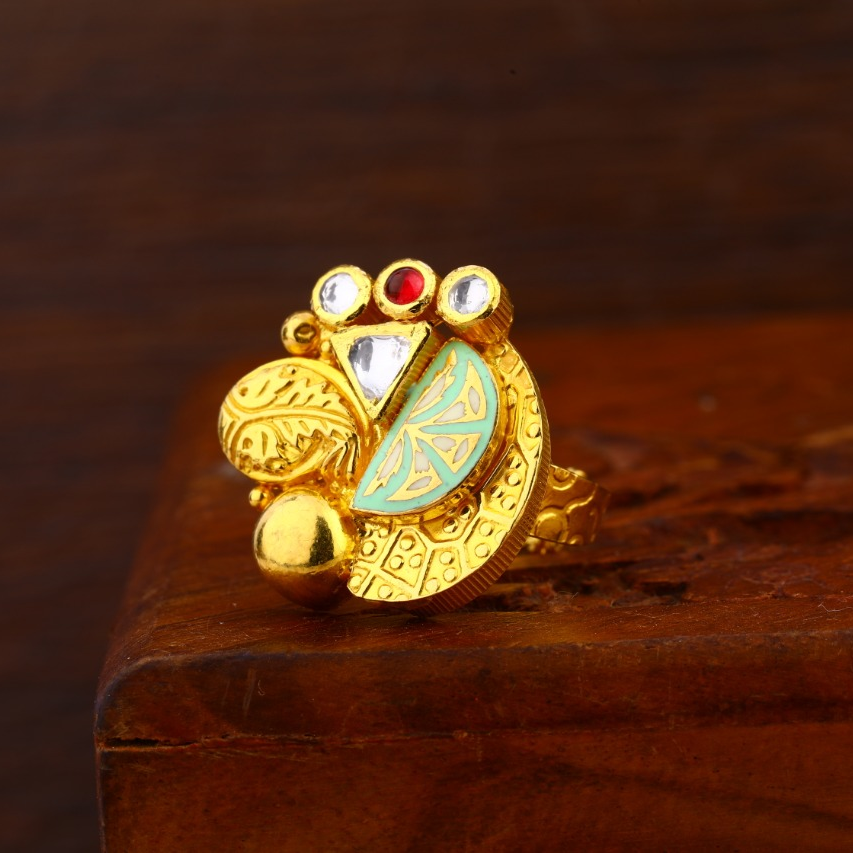 916 gold antique fancy ladies ring lar144