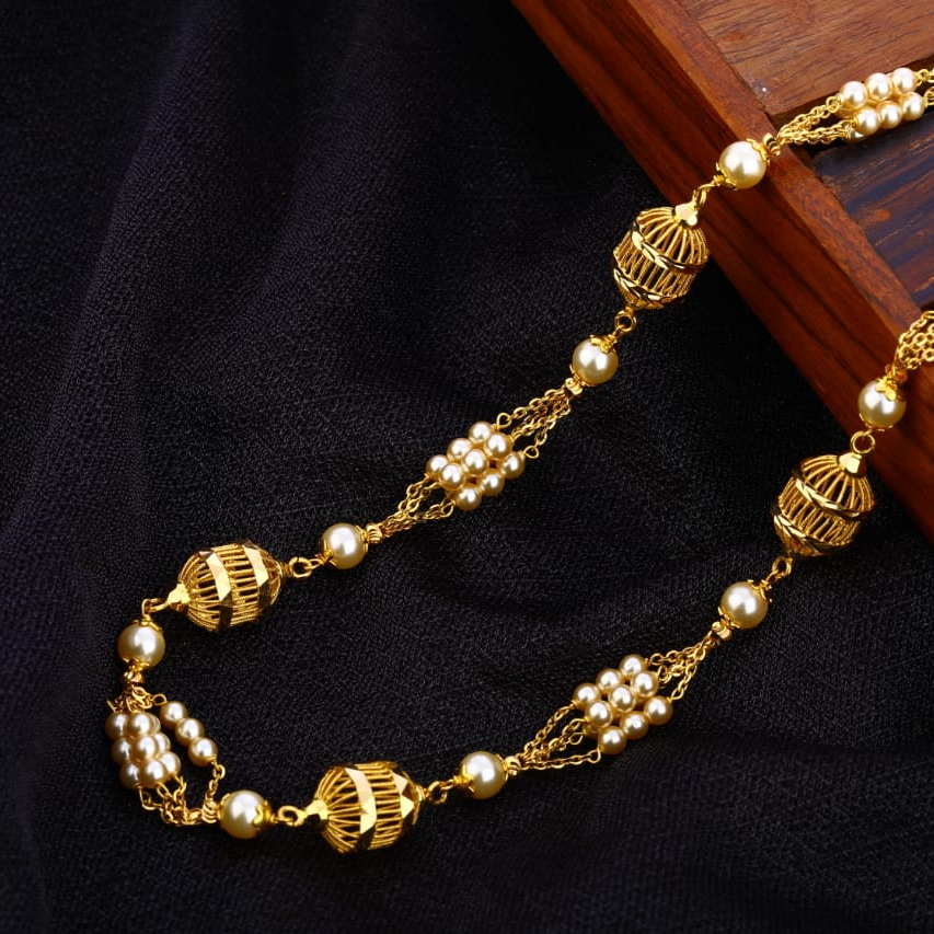 916 Gold CZ Ladies Gorgeous Moti Mala AC193
