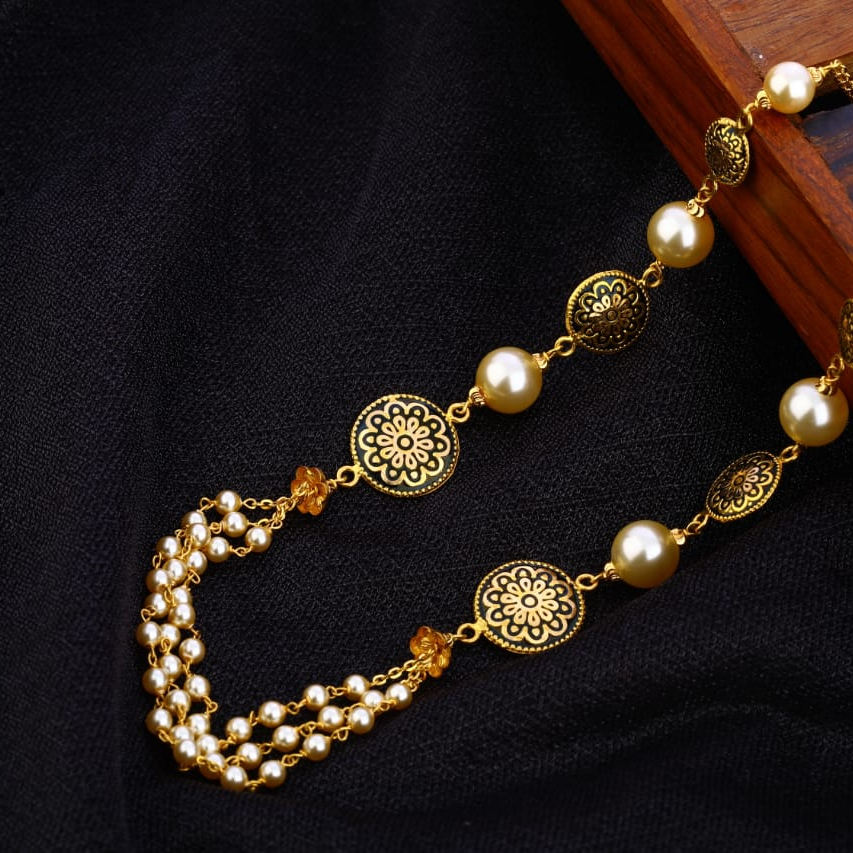 916 Gold CZ Ladies Exclusive Moti Mala AC191