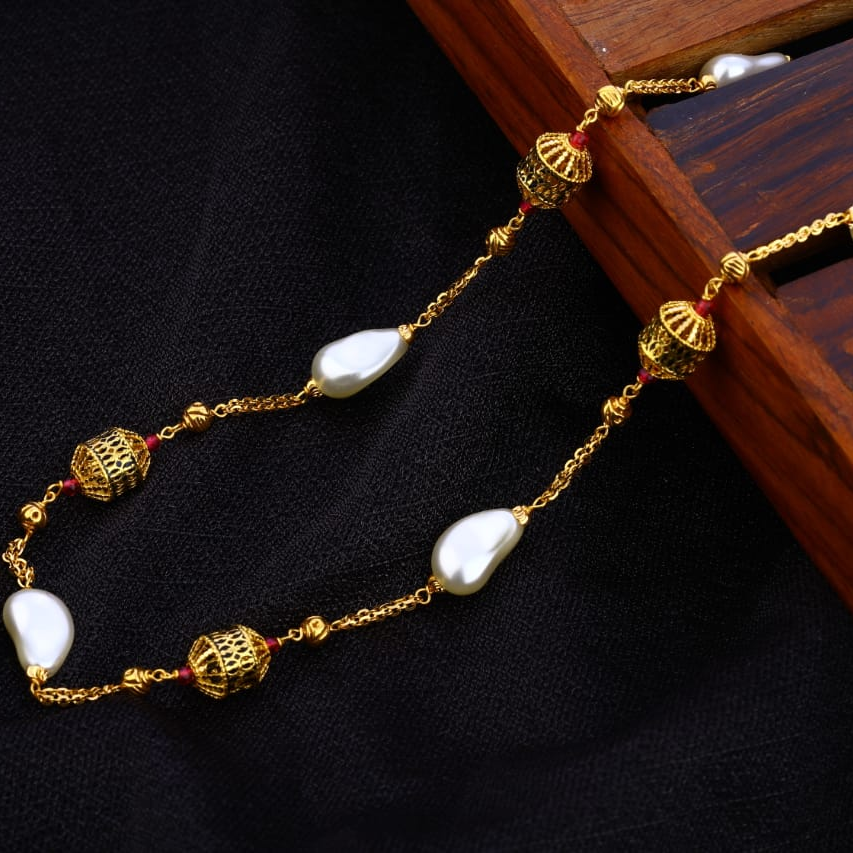 916 Gold Hallmark Ladies Gorgeous Moti Mala AC206