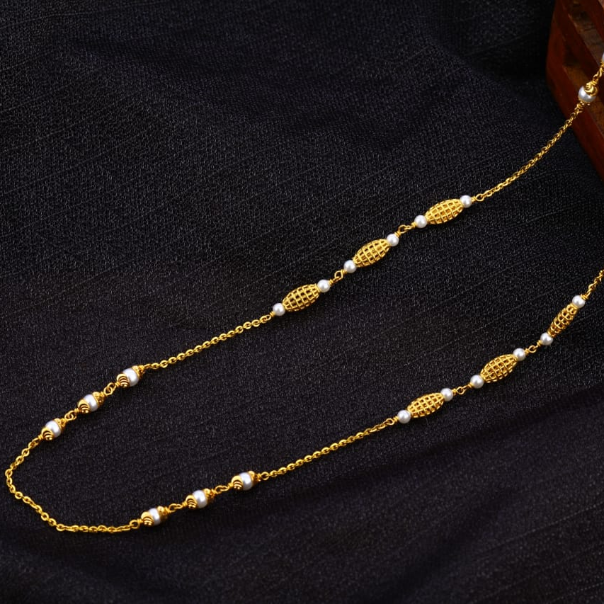 22KT Gold CZ Antique Gorgeous Ladies Chainmala AC214