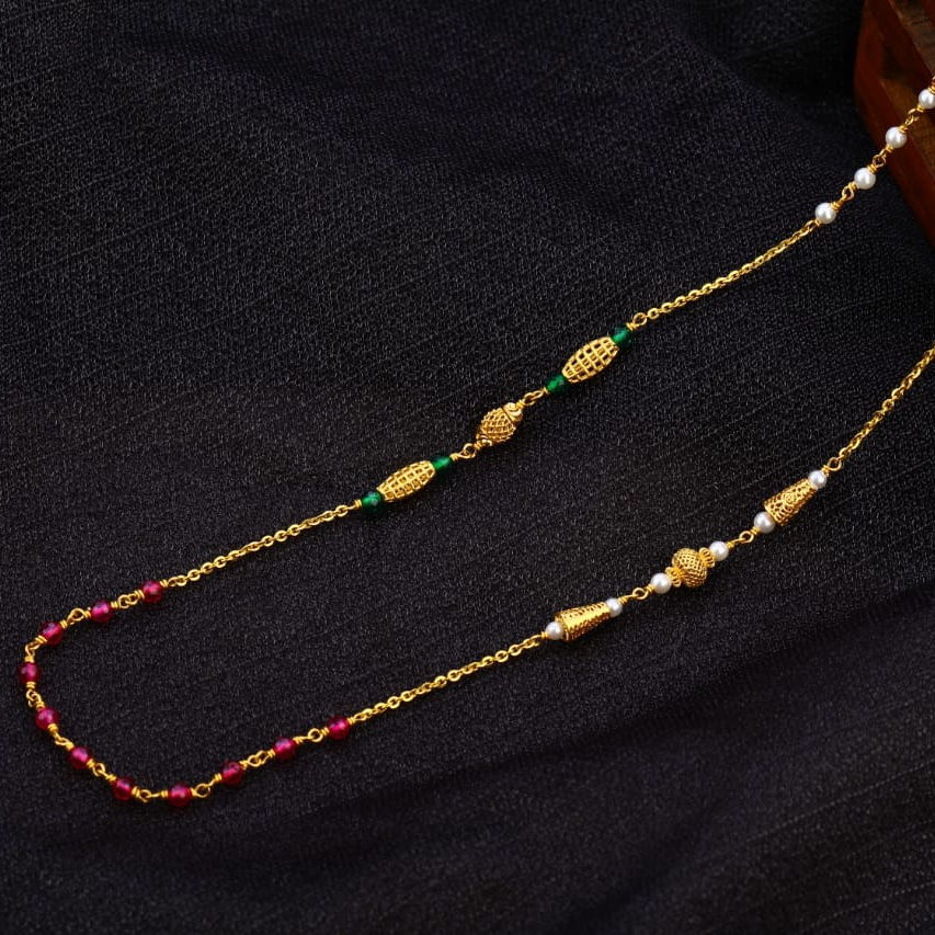 22KT Gold Hallmark Antique Stylish Ladies Chainmala AC222