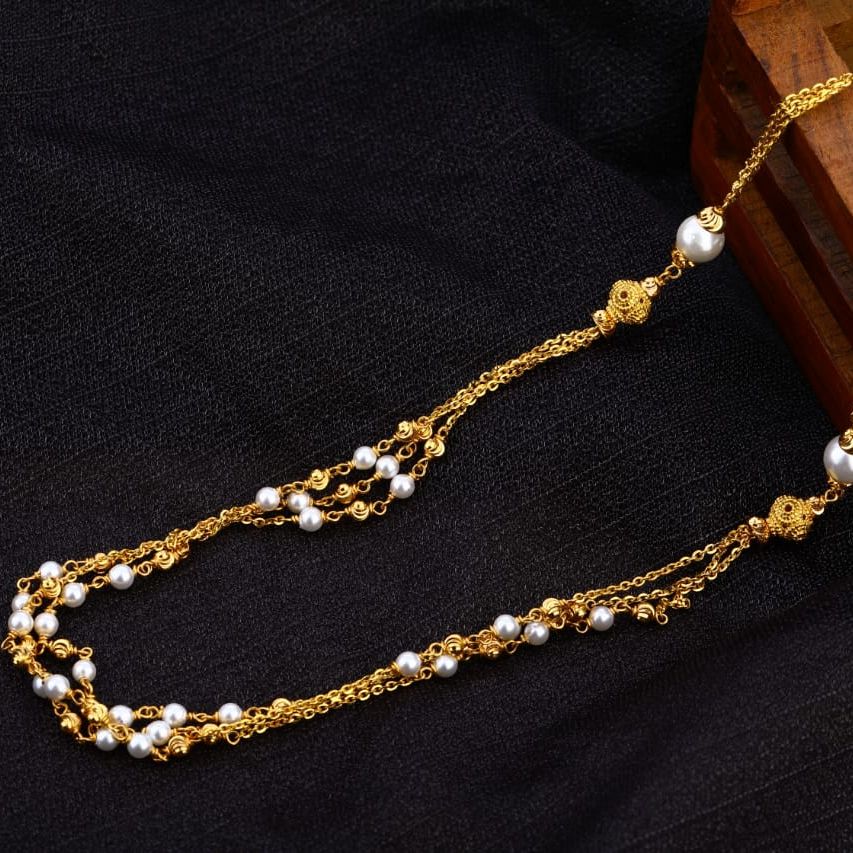 22KT Gold Hallmark Antique Delicate Ladies Chainmala AC218