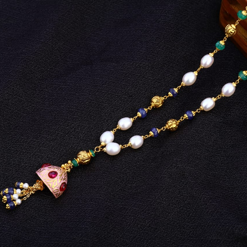 916 Gold CZ Antique Ladies Chainmala AC265