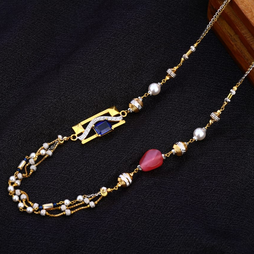 916 Gold Hallmark Stylish Antique Ladies Chainmala AC267