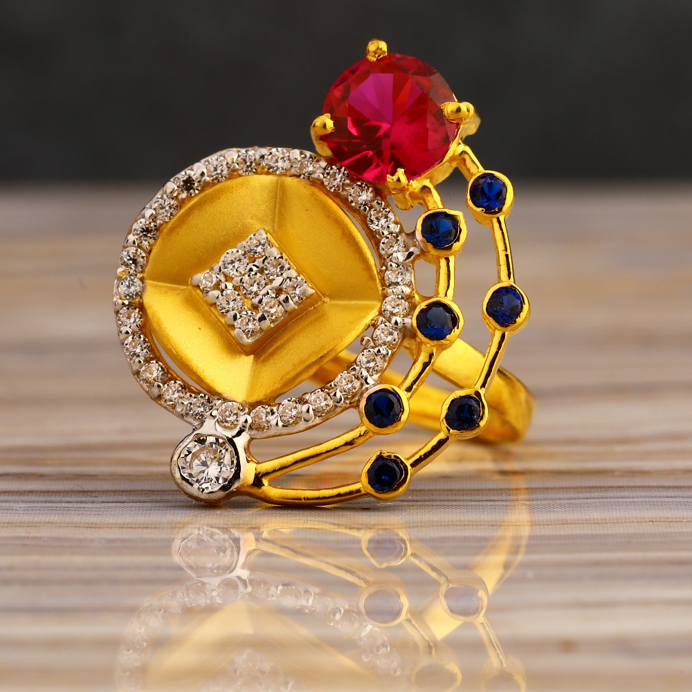 22CT Gold Diamond Classic Long Ring LLR353