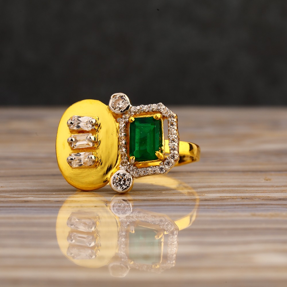 22CT Gold CZ Gorgeous Ladies Long Ring LLR334