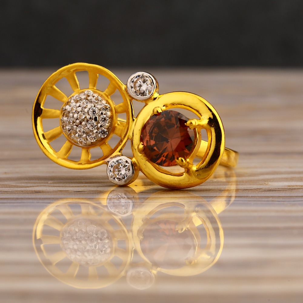 916 Gold Cz Ladies  Gorgeous Long Ring LLR303