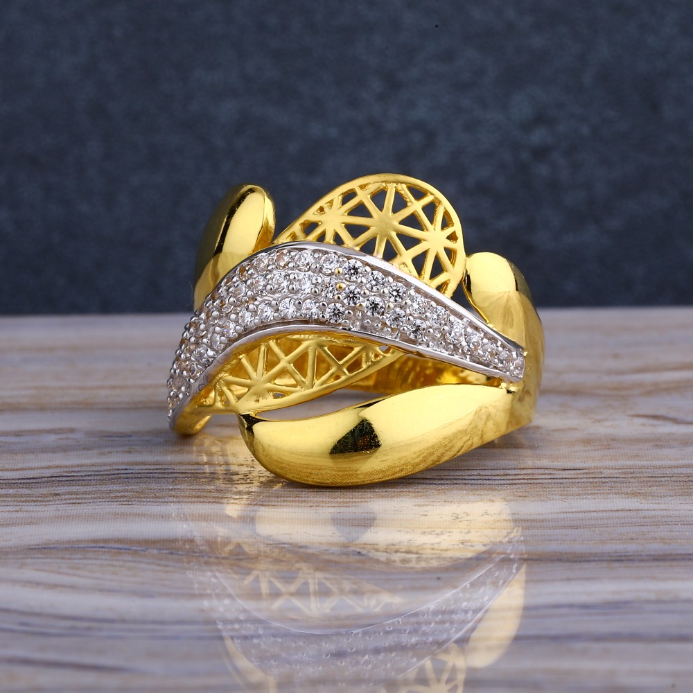 916 Gold CZ Ladies Long  Ring LLR294