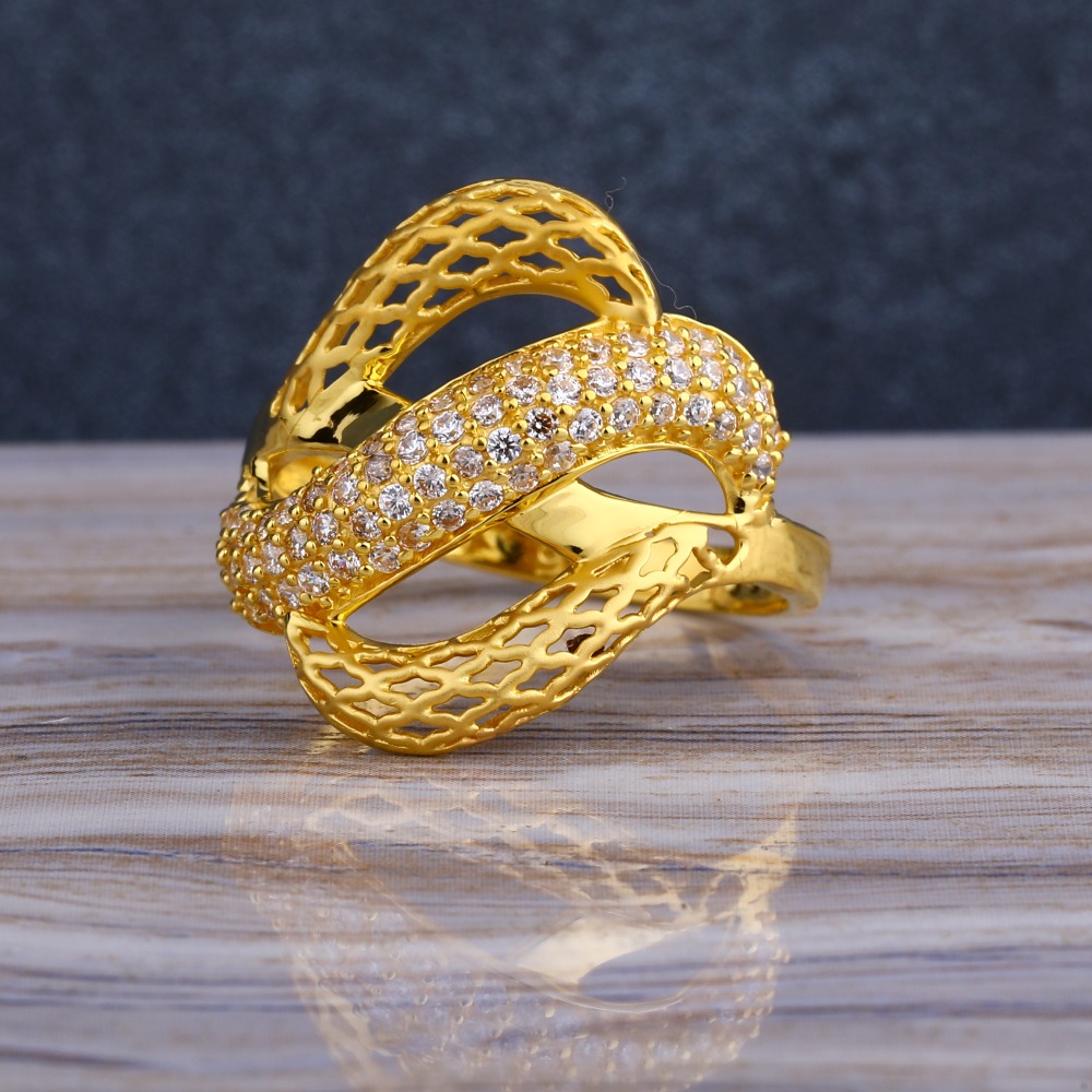 22KT CZ  Gold Hallmark Women's Long  Ring LLR278