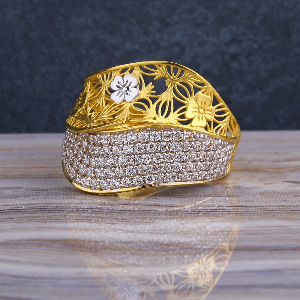 22KT CZ  Gold Fancy Ladies Long  Ring LLR275