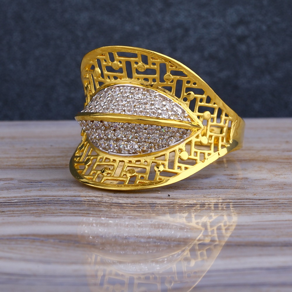 22KT CZ  Gold Classic Ladies Long  Ring LLR271