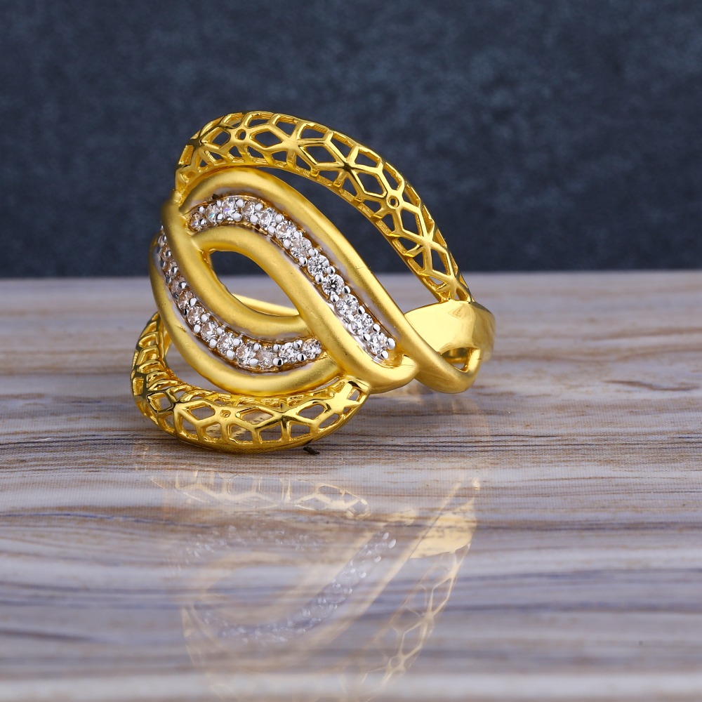 916 CZ  Gold  Hallmark Women's Long  Ring LLR262